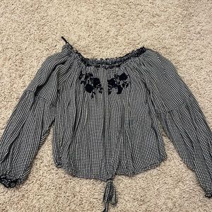 Hollister gingham blouse